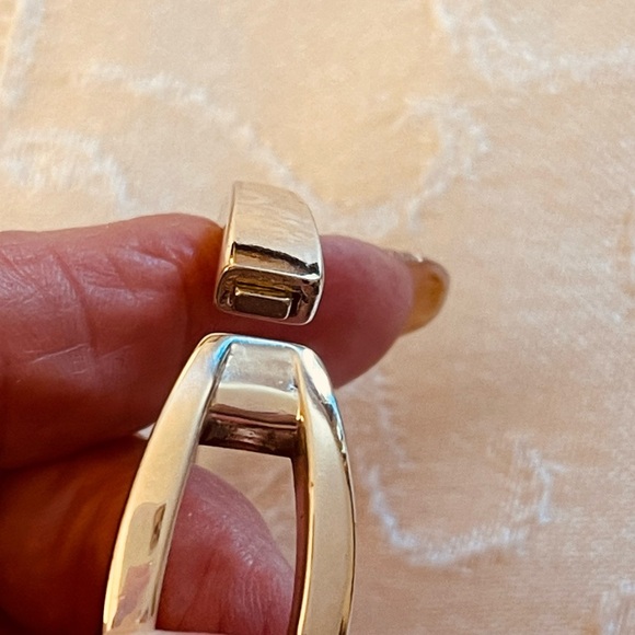 Two Sparkling Silver-Tone Rhinestone Magnetic Closure Bangle Bracelets - Picture 7 of 15